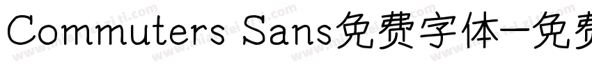 Commuters Sans免费字体字体转换
